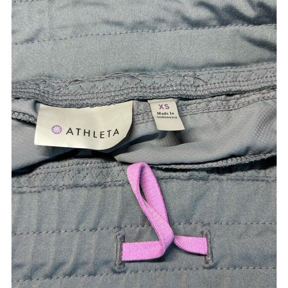 Athleta Running Shorts Grey Athletic Workout Zipper Pocket Size Xsmall - Picture 6 of 16